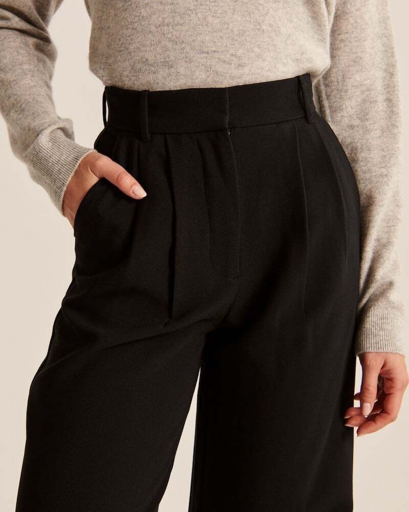 Lightweight Tailored Premium Fabric Wide Leg Pants