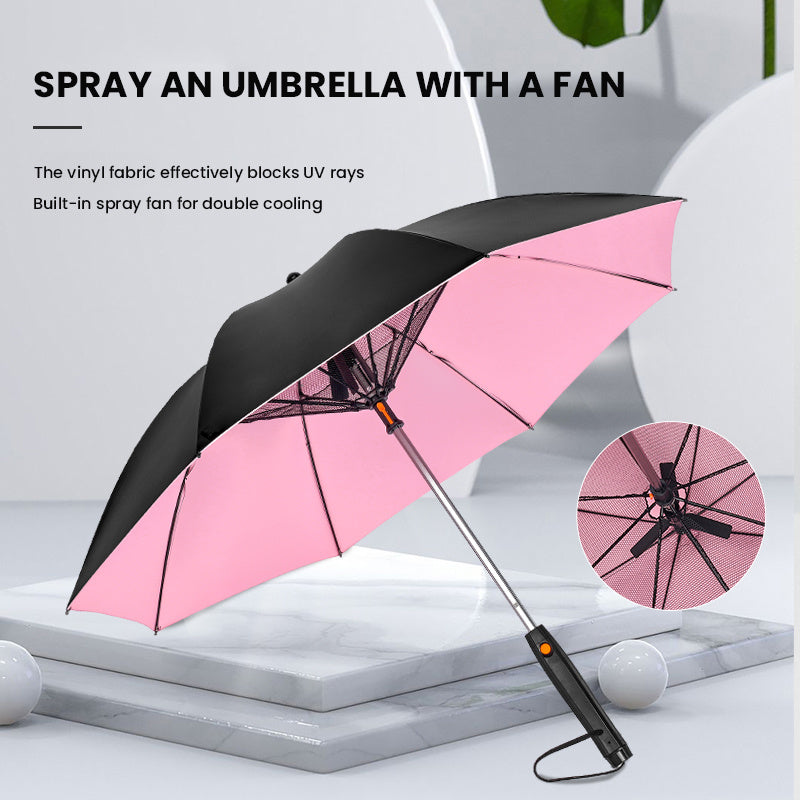 UV protection Umbrella with USB cooling fan charger