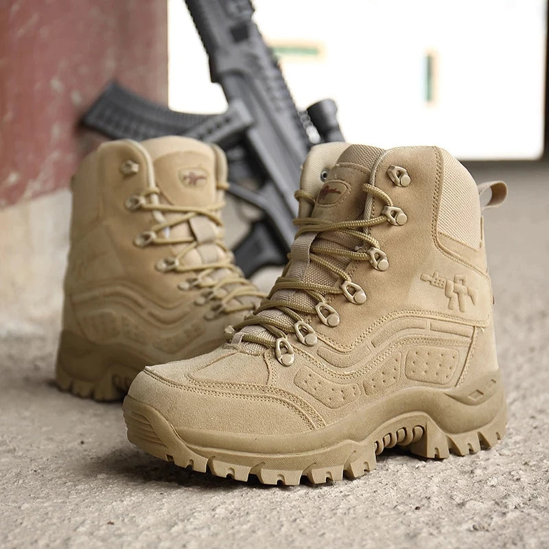 Men Outdoor Waterproof Non-Slip Hiking Boots Combat Boots