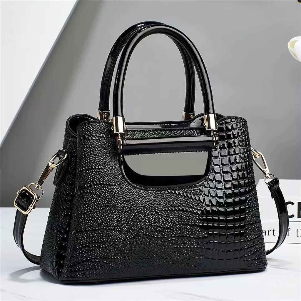 Trendy crocodile Handbag