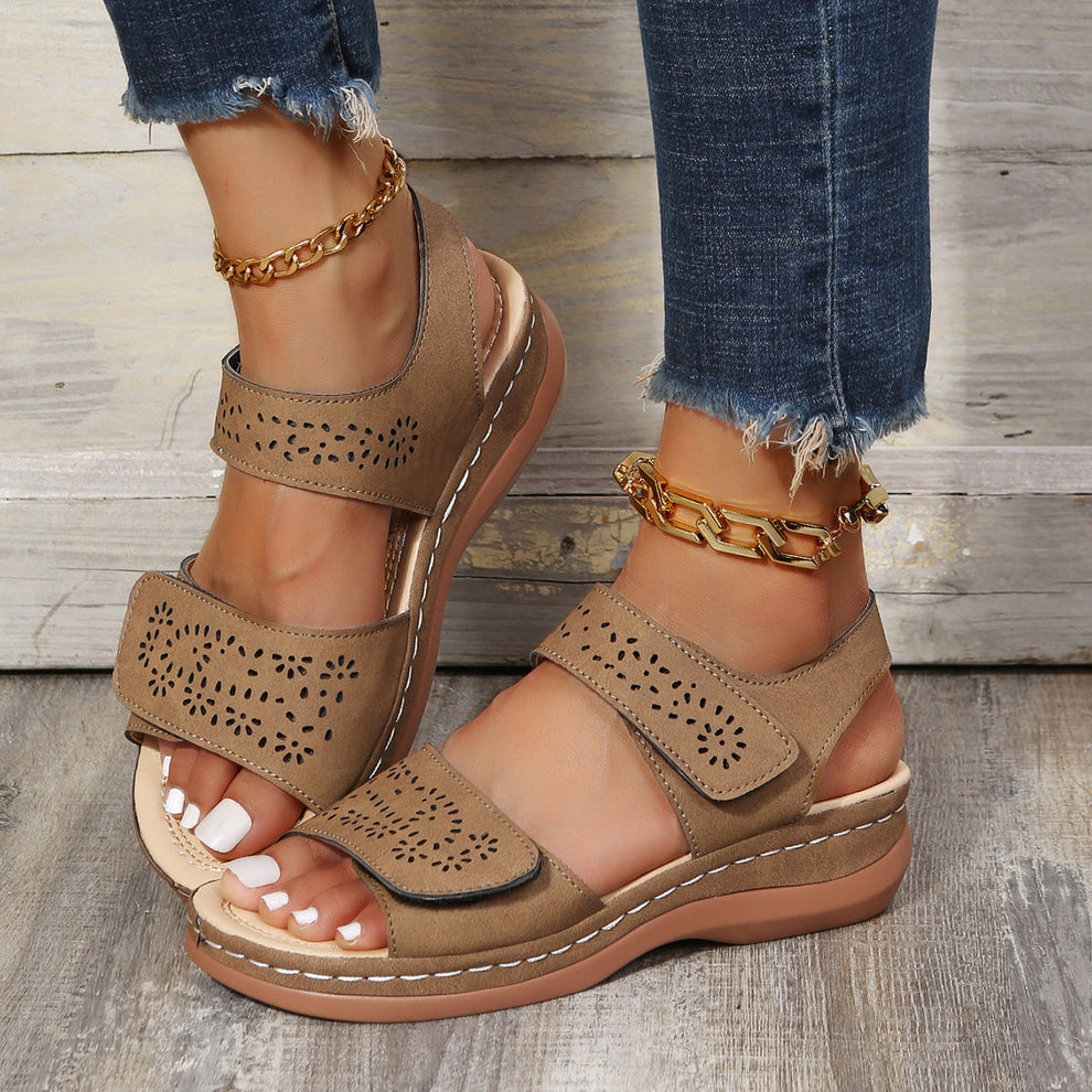 Orthopedic comfy platform sandals