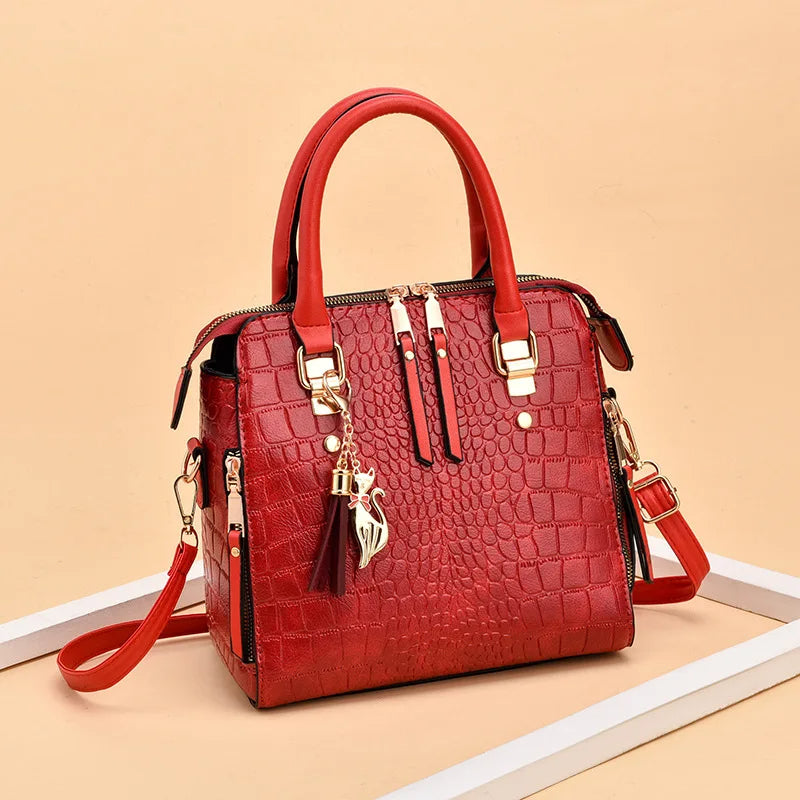 Trendy crocodile Handbag