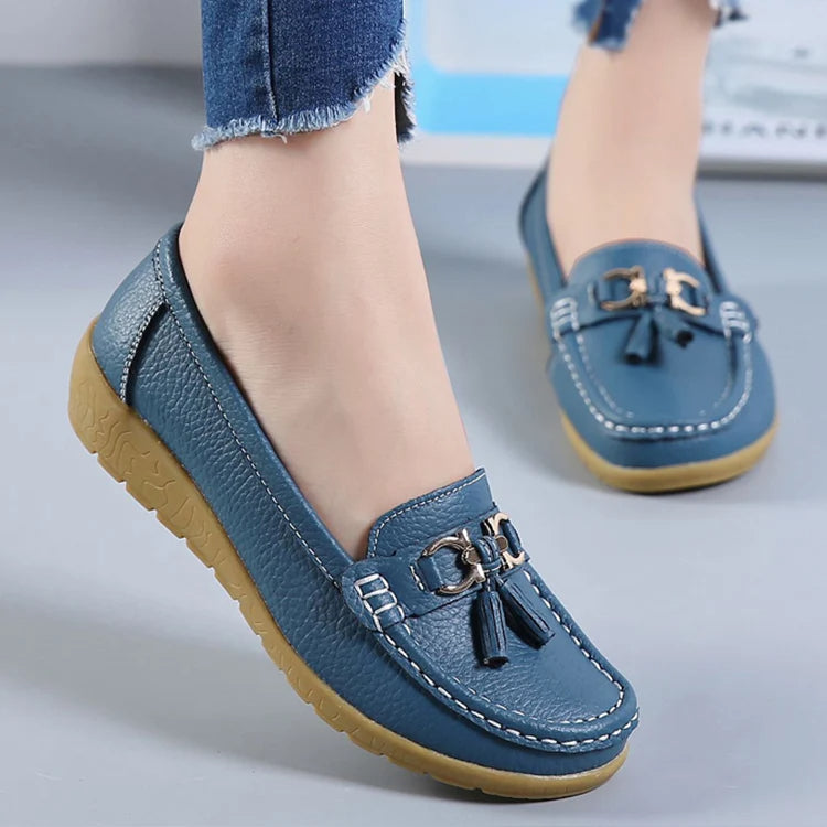 Women Flats Ballet Leather Breathable Casual Shoes