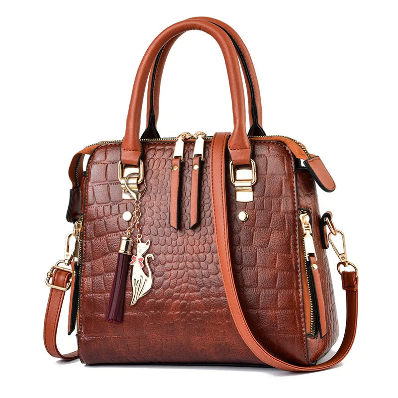 Trendy crocodile Handbag