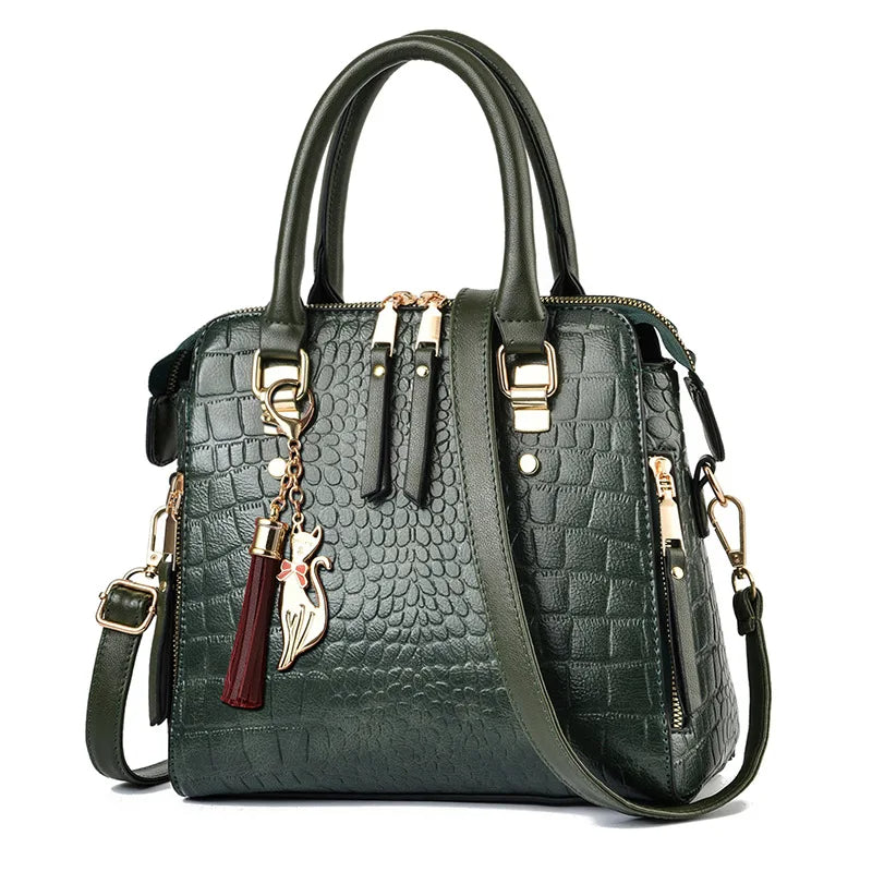 Trendy crocodile Handbag