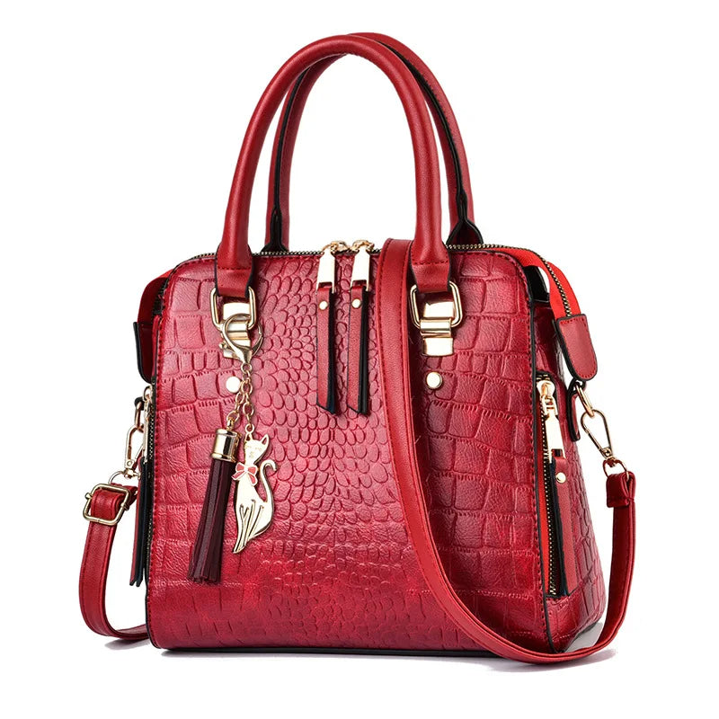 Trendy crocodile Handbag