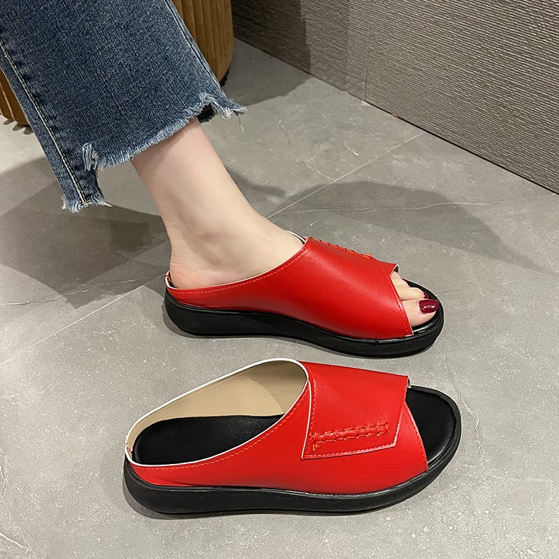 Women's New Thick-Soled Fish Mouth Slippers