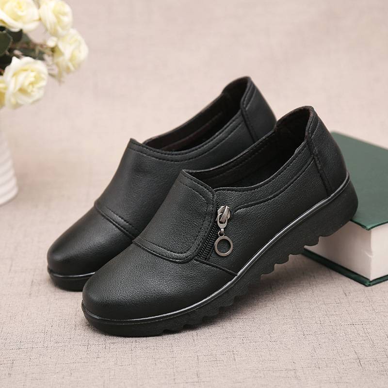 Casual Leather Round Head Shoes