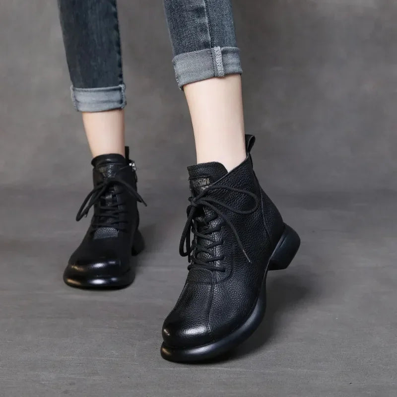 Autumn Harmony Leather Boots