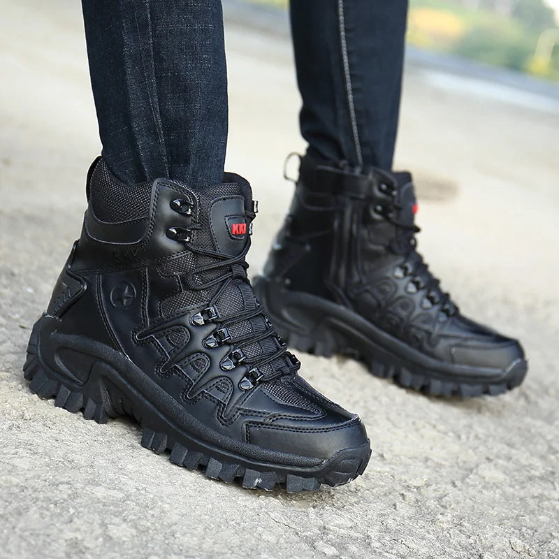 Men Outdoor Waterproof Non-Slip Hiking Boots Combat Boots