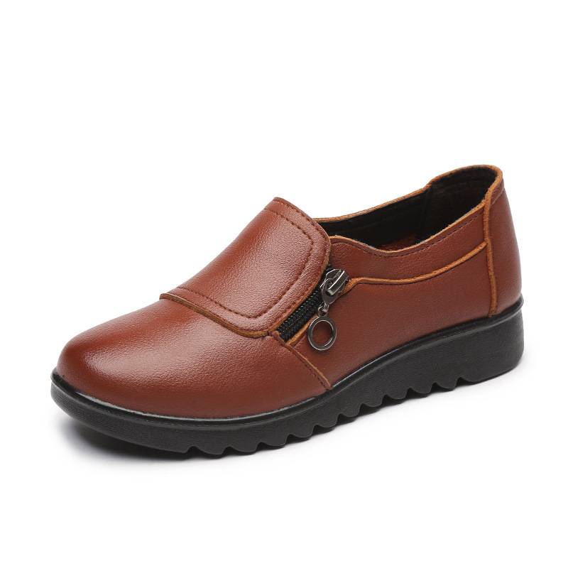 Casual Leather Round Head Shoes