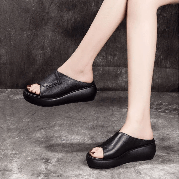 Women's New Thick-Soled Fish Mouth Slippers