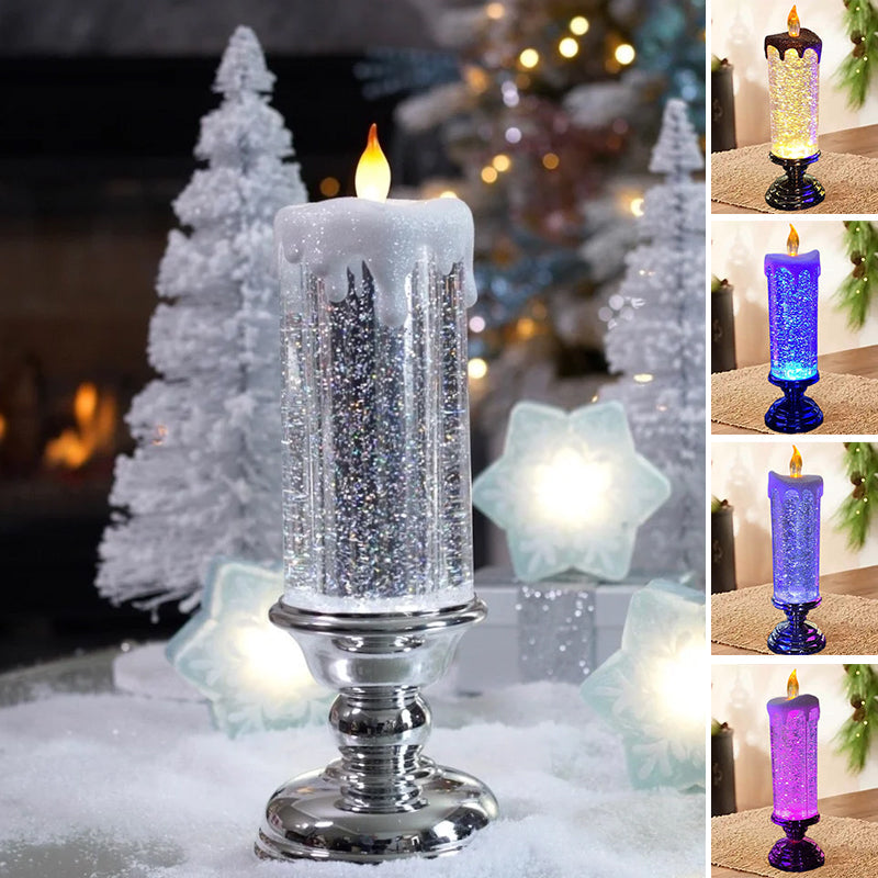 LED Christmas Candles With Pedestal