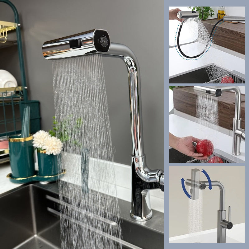 Swivelling Waterfall Kitchen Faucet