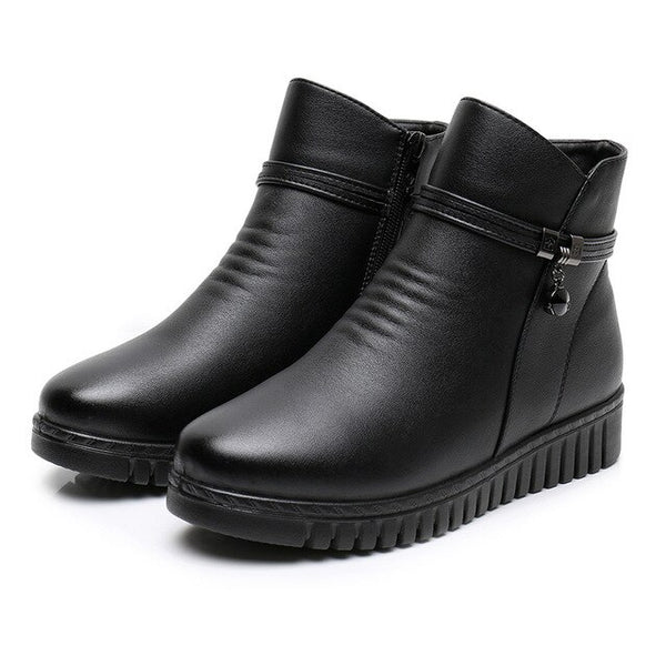 Women's Waterproof Warm Leather Boots