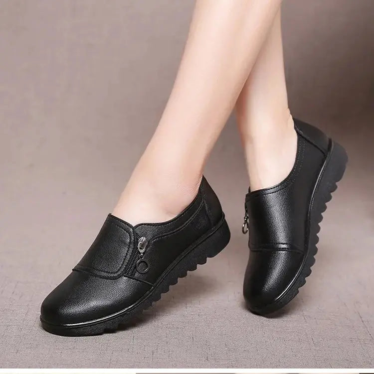 Casual Leather Round Head Shoes