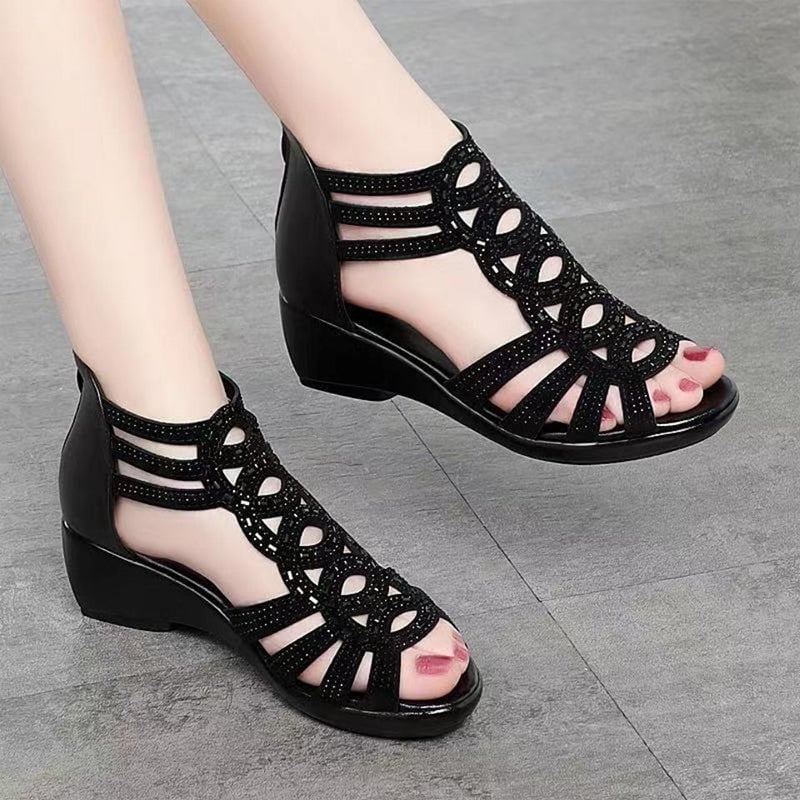 Ladies soft sandals roman shoes