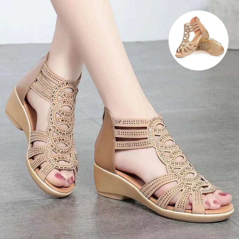 Ladies soft sandals roman shoes