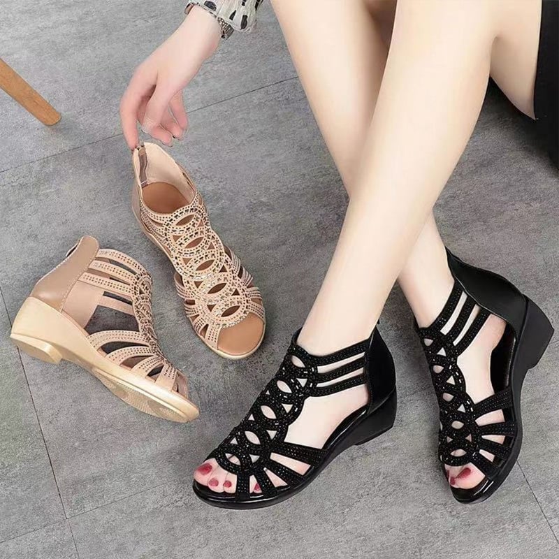 Ladies soft sandals roman shoes