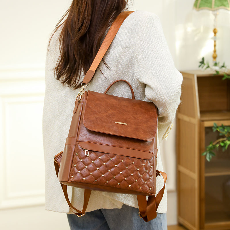 Soft Leather Backpack For Women