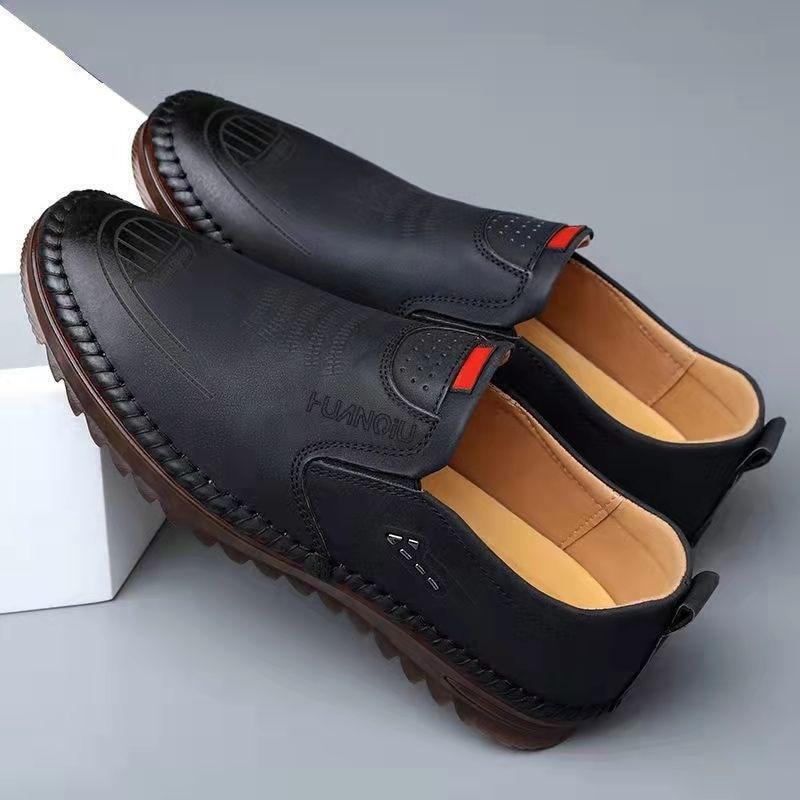 Men's new tendon sole casual leather shoes