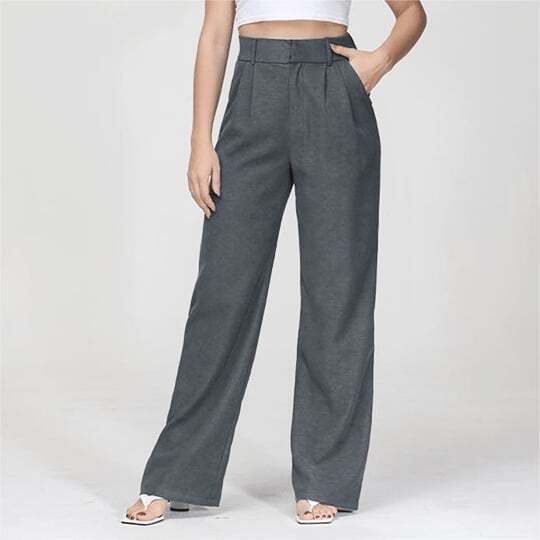 Lightweight Tailored Premium Fabric Wide Leg Pants