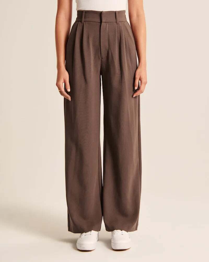 Lightweight Tailored Premium Fabric Wide Leg Pants