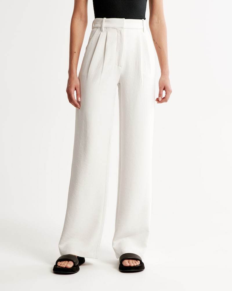 Lightweight Tailored Premium Fabric Wide Leg Pants