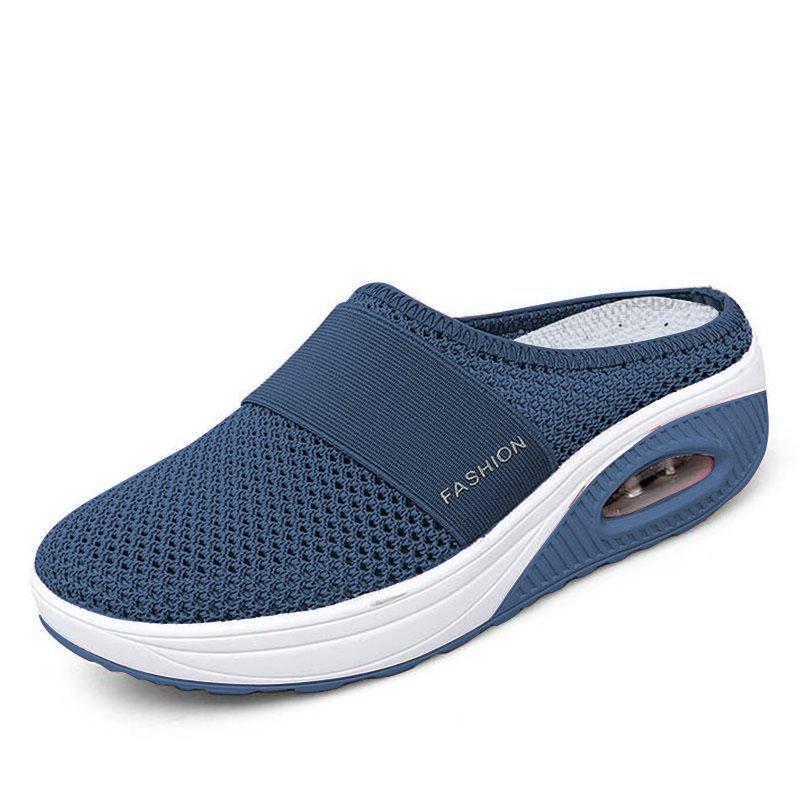 Women's breathable lightweight air cushion slip-on walking slippers