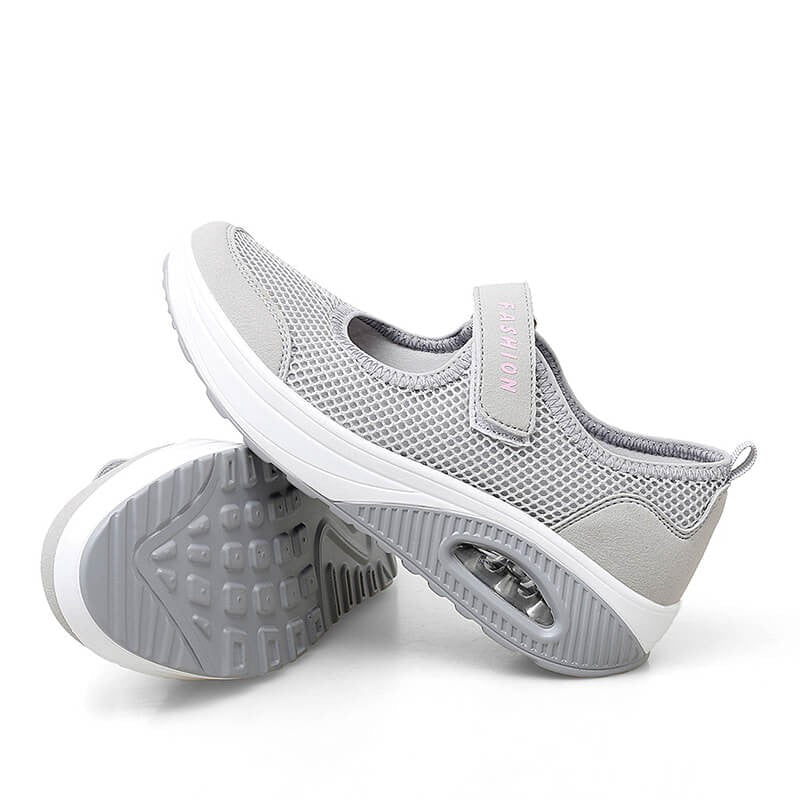 Womens stretchable breathable lightweight walking shoes