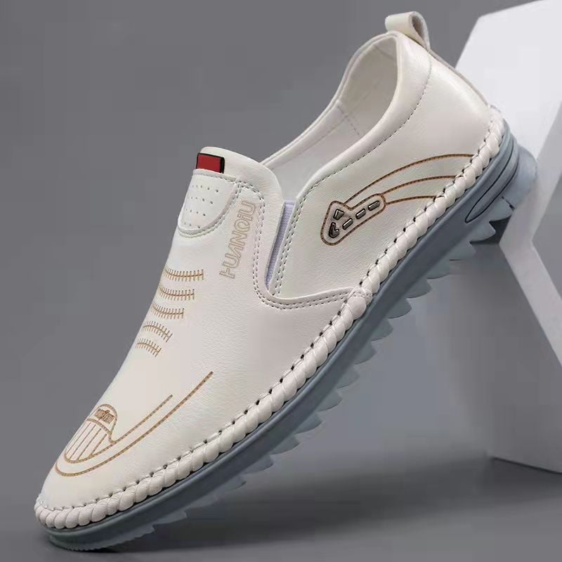 Men's new tendon sole casual leather shoes