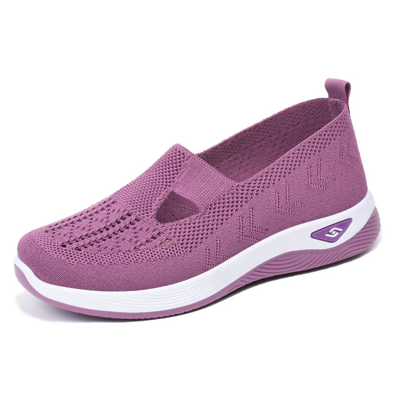 Women's woven orthopedic breathable soft sole shoes