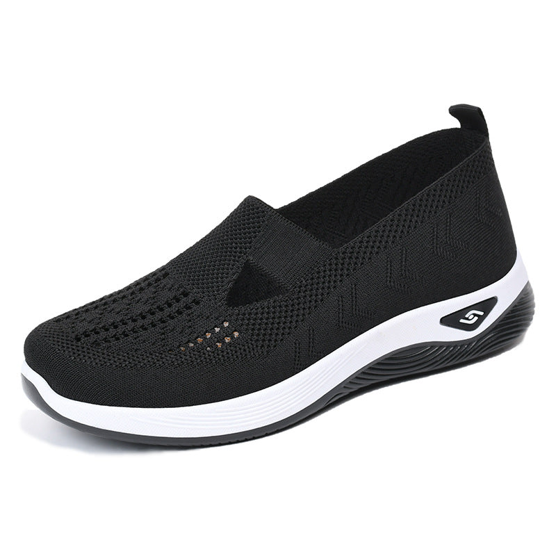 Women's woven orthopedic breathable soft sole shoes