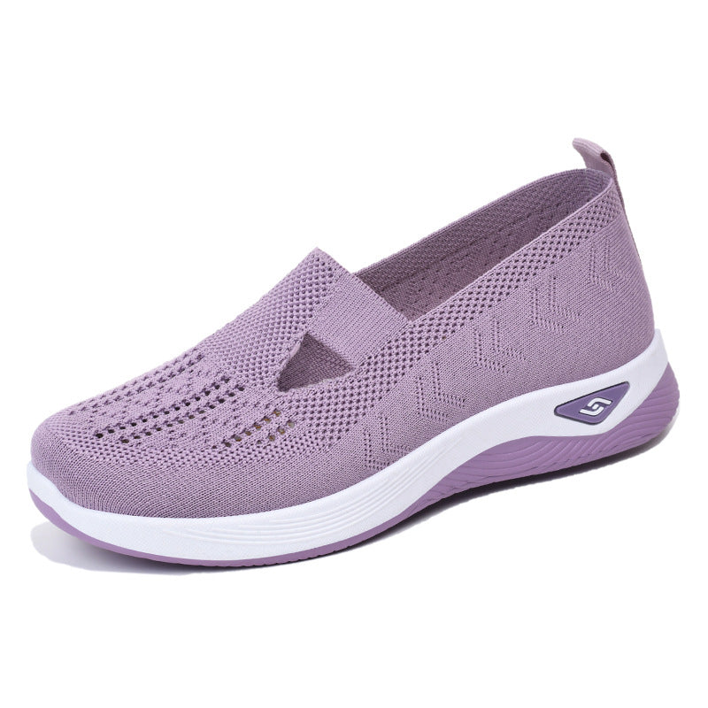 Women's woven orthopedic breathable soft sole shoes