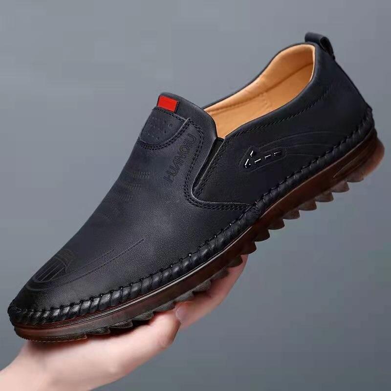 Men's new tendon sole casual leather shoes