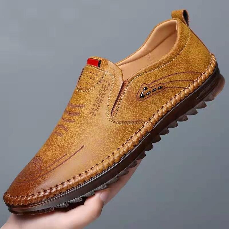 Men's new tendon sole casual leather shoes